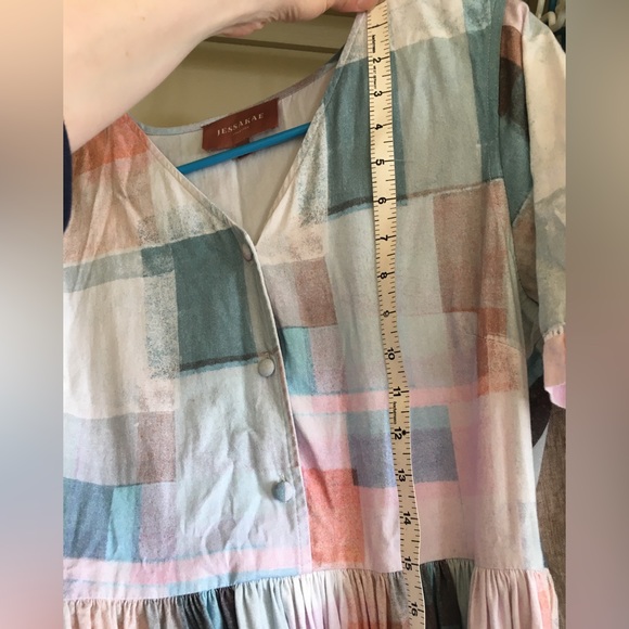 ❣️sold❣️Jessakae Saddlebrook Cotton Dress Medium Side zip Cottagecore - Picture 5 of 8